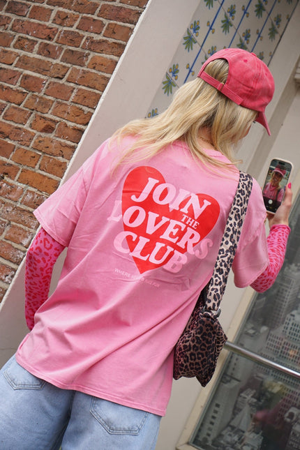 T - SHIRT LOVERS CLUB ROZE - Hipishet