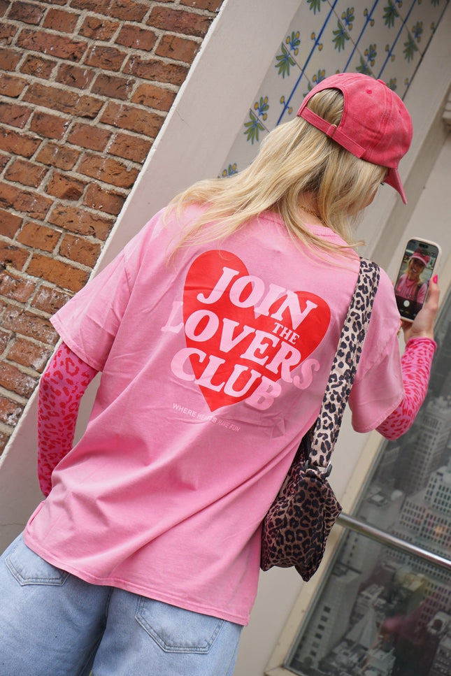 T - SHIRT LOVERS CLUB ROZE - Hipishet