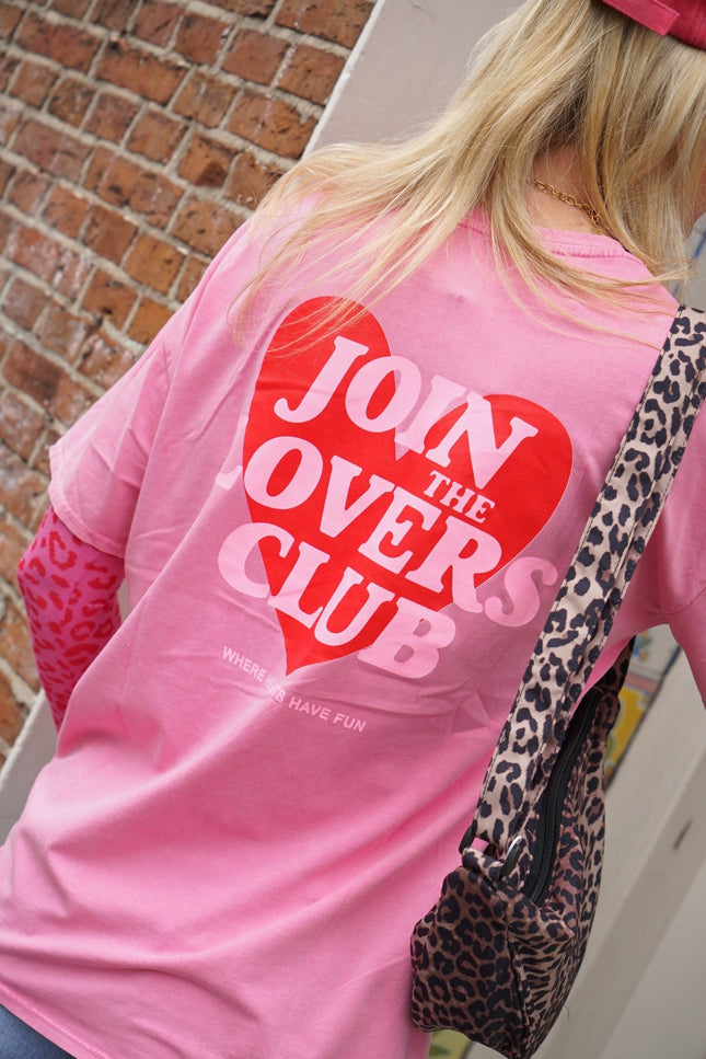 T - SHIRT LOVERS CLUB ROZE - Hipishet