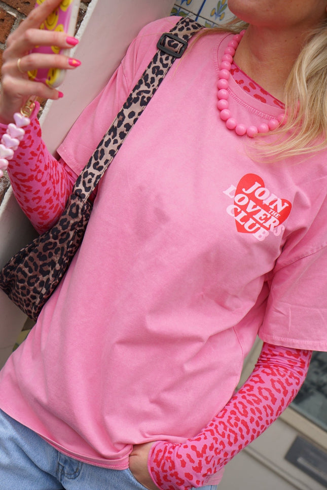 T - SHIRT LOVERS CLUB ROZE - Hipishet