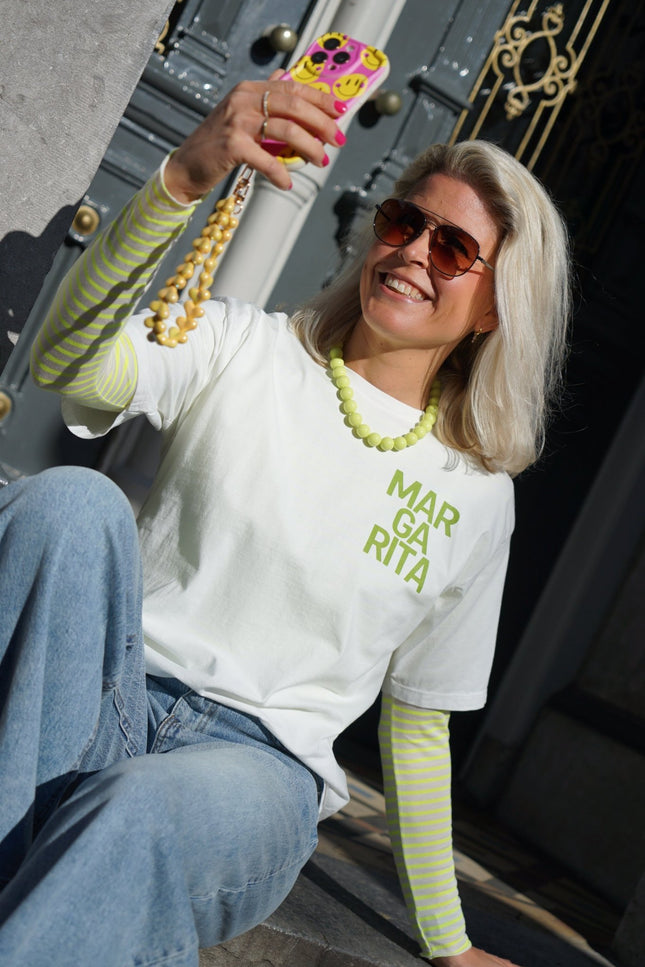 T - SHIRT MARGARITA WIT - Hipishet