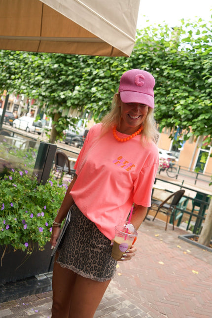 T-SHIRT OUT OF OFFICE PEACH - Hipishet
