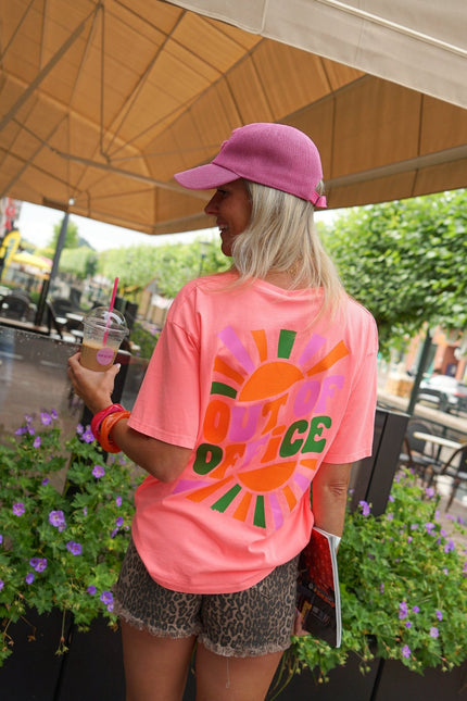 T-SHIRT OUT OF OFFICE PEACH - Hipishet