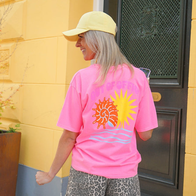T-SHIRT OUT OF OFFICE ROZE - Hipishet