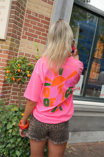 T-SHIRT OUT OF OFFICE ROZE - Hipishet