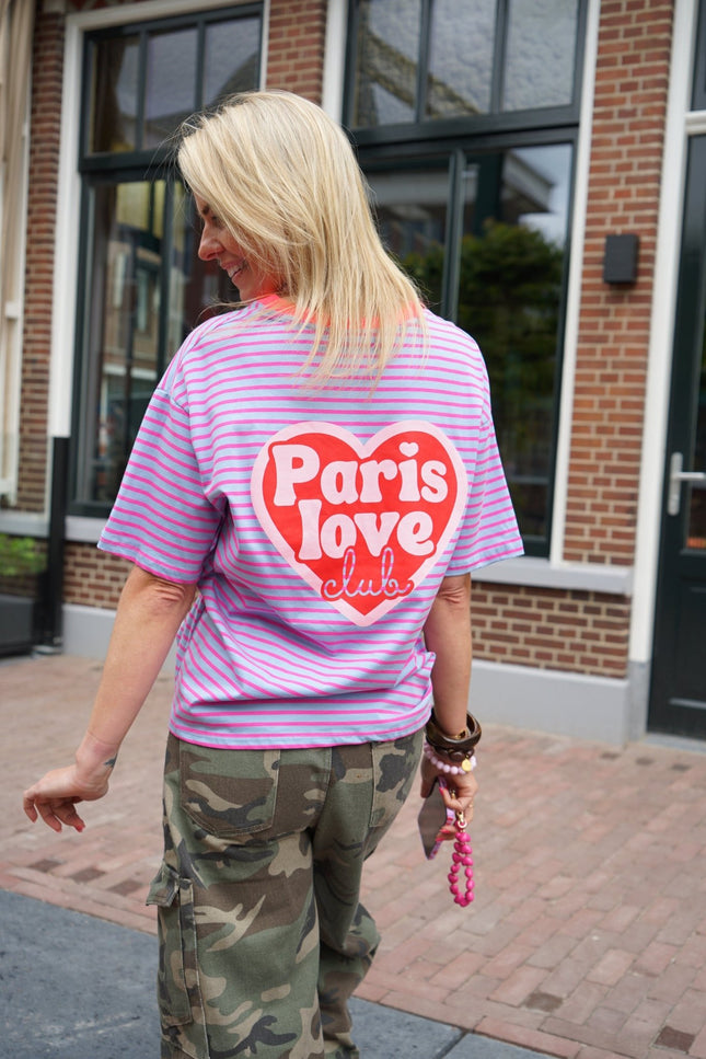 T - SHIRT PARIS LOVE BLAUW - Hipishet