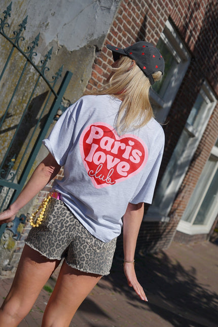 T - SHIRT PARIS LOVE GRIJS - Hipishet
