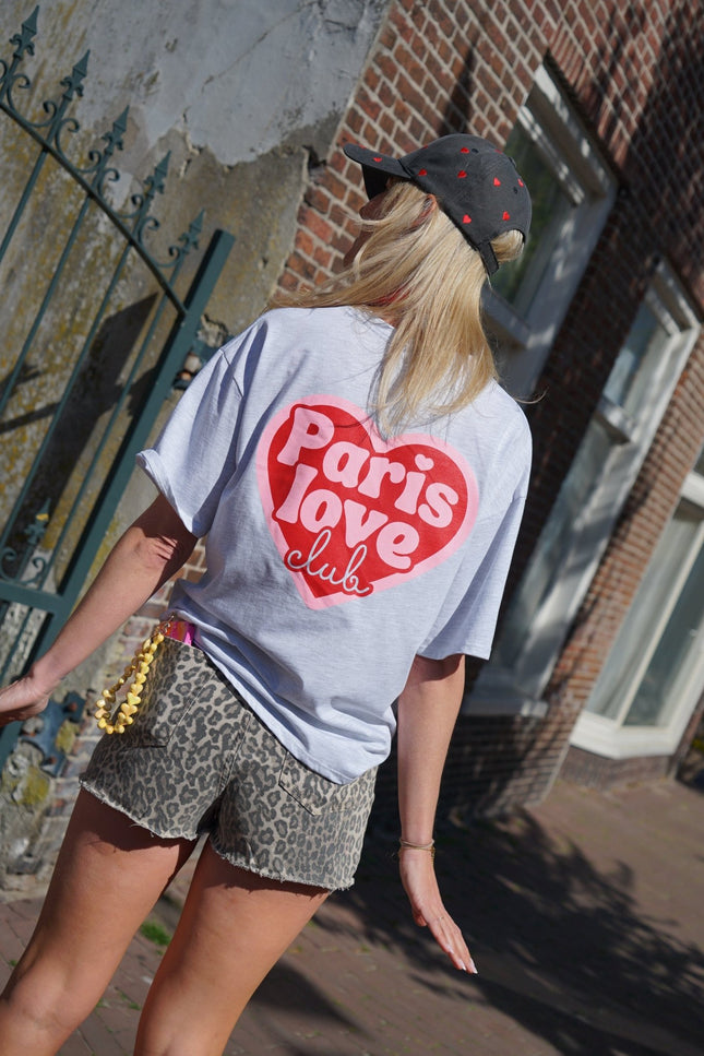 T - SHIRT PARIS LOVE GRIJS - Hipishet