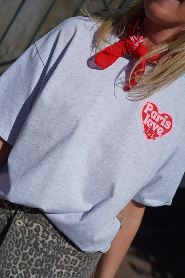T - SHIRT PARIS LOVE GRIJS - Hipishet