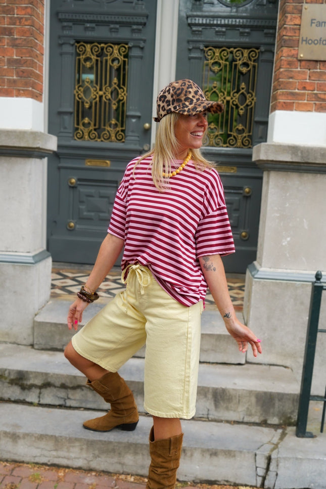 T - SHIRT ROMY BURGUNDY ROZE - Hipishet