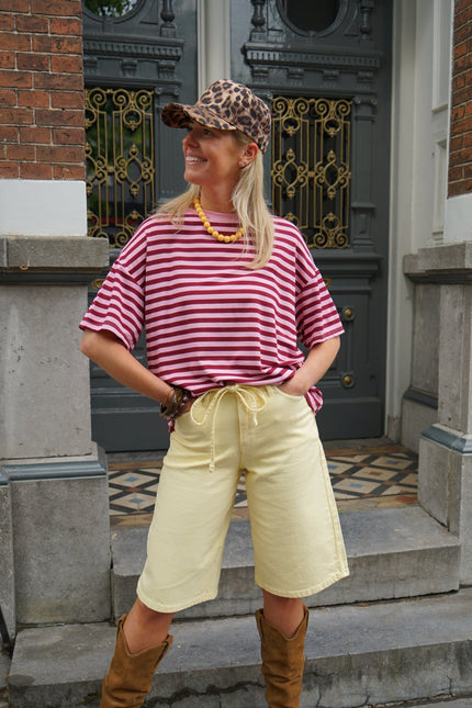 T - SHIRT ROMY BURGUNDY ROZE - Hipishet