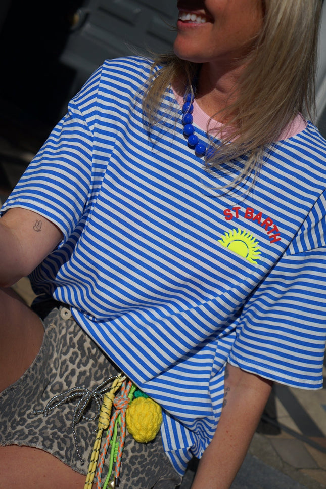 T - SHIRT ST BARTH BLAUW - Hipishet
