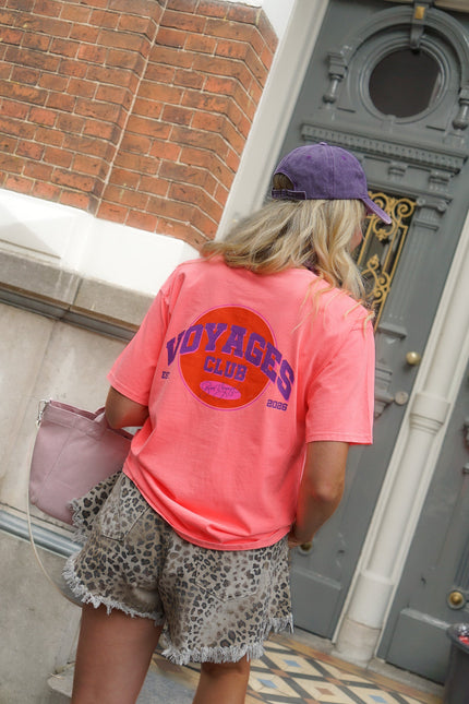 T-SHIRT VOYAGES CLUB PEACH - Hipishet