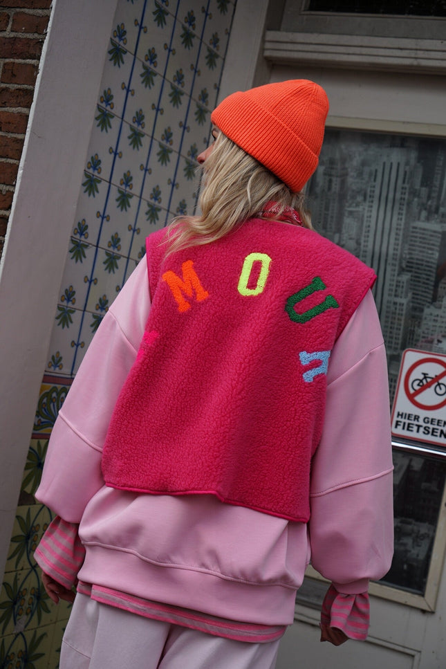 TEDDY GILET AMOUR FUCHSIA - Hipishet