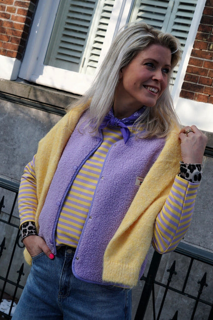 TEDDY GILET CHERRY LILA - Hipishet