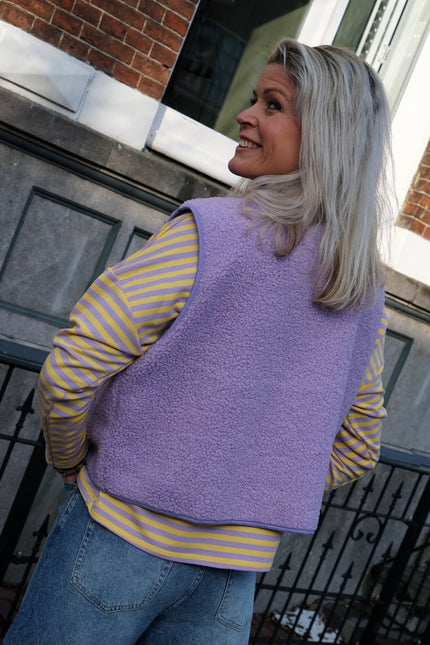 TEDDY GILET CHERRY LILA - Hipishet
