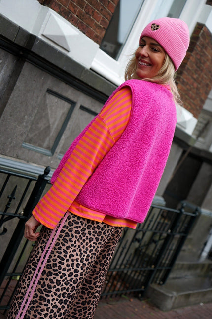 TEDDY GILET OUT OF OFFICE FUCHSIA - Hipishet