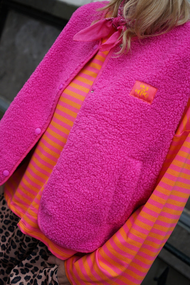 TEDDY GILET OUT OF OFFICE FUCHSIA - Hipishet