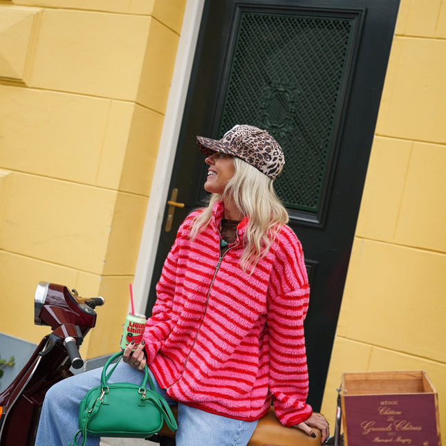 TEDDY JACKET MARLE ROZE ROOD - Hip is het