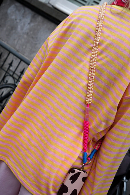 TELEFOONKOORD FUCHSIA GEEL - Hipishet