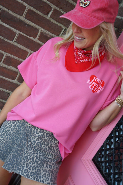 TOP JOIN THE LOVERS CLUB ROZE - Hipishet