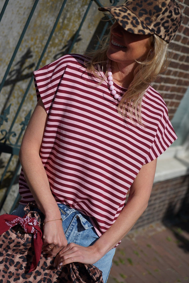 TOP LILY BURGUNDY ROZE - Hipishet