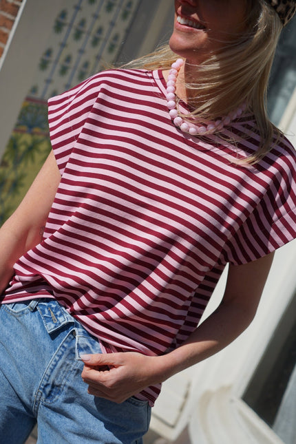 TOP LILY BURGUNDY ROZE - Hipishet