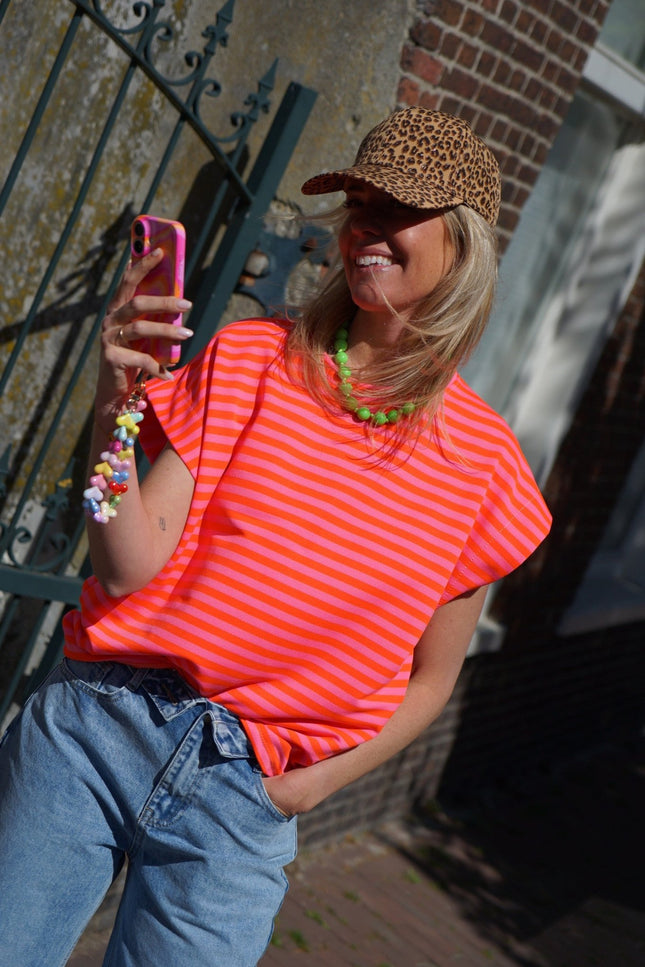 TOP LILY ORANJE ROZE - Hipishet