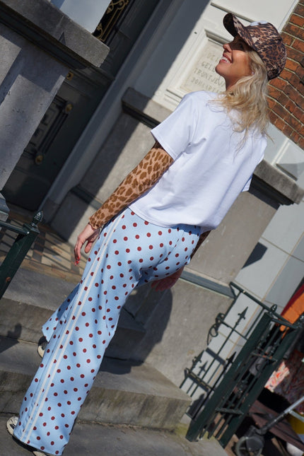 WIJDE BROEK DOTS BLAUW - Hipishet