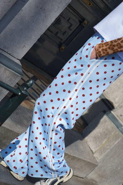 WIJDE BROEK DOTS BLAUW - Hipishet